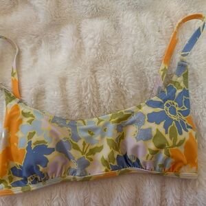 Out From Under Floral Bikini Top Small